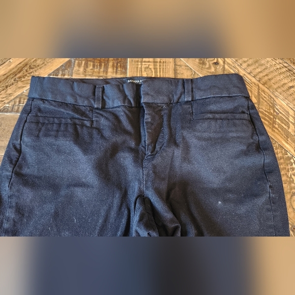 Banana Republic Sloan Crop Curvy Pants Black Size 2 Curvy - Picture 2 of 9